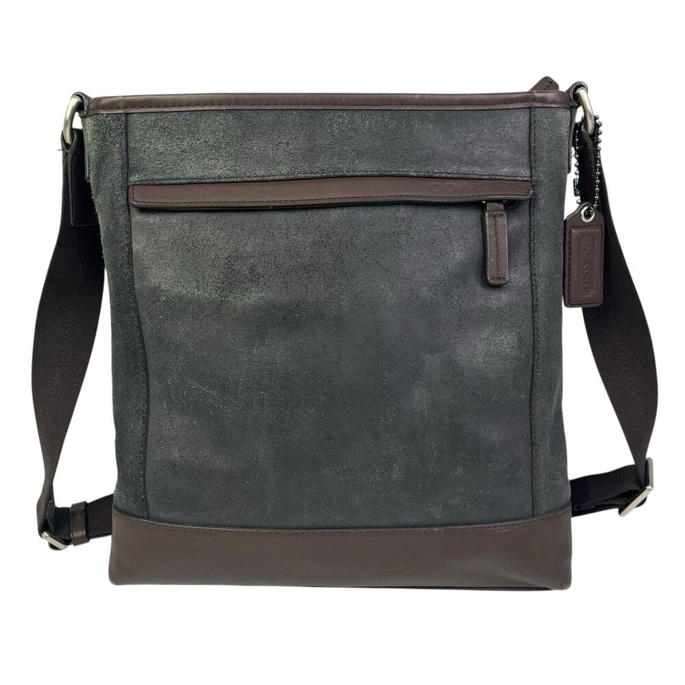 Coach Camden Leather Bag Brown Tech Crossbody Messenger Computer F70920